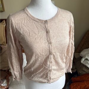 Soft Blush Button-Up Cardigan